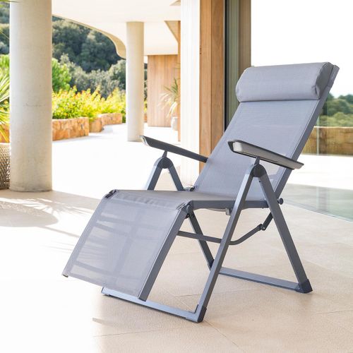 Chaise Longue Decima Ardoise/quartz - Gris