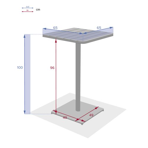 Table Haute De Jardin Design Phuket - 2 Personnes - Gris Graphite