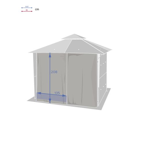Rideaux Pour Tonnelle Amalya Ardoise (2 Rideaux)