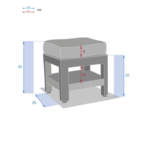 Pouf Polynésia Extérieur Havane Hespéride