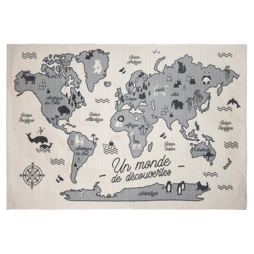 Tapis Enfant Carte Du Monde 150 X 100 Cm