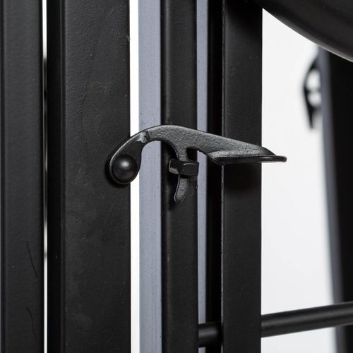 Table 4 Chaises D'extérieur - Métal - Noir Et Blanc - D77 - 5 Cm