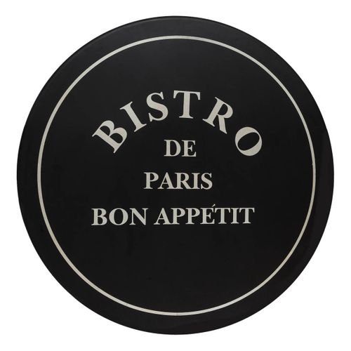 Table 4 Chaises D'extérieur - Métal - Noir Et Blanc - D77 - 5 Cm