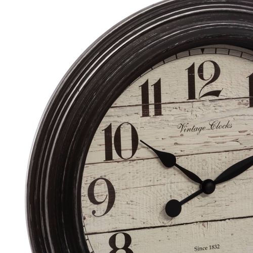 Pendule Murale Moulure Noir D 29 Cm