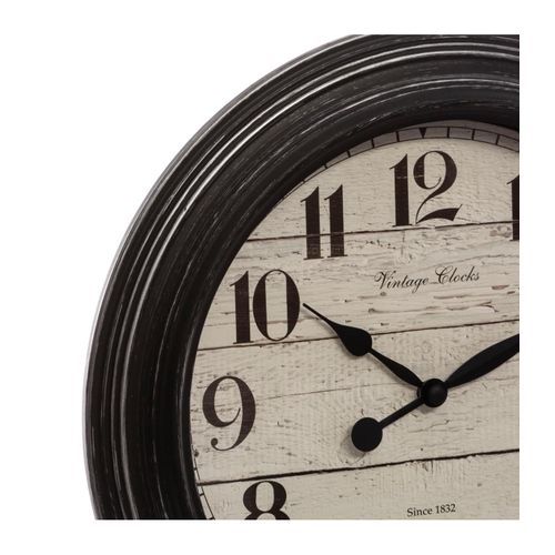 Pendule Murale Moulure Noir D 29 Cm