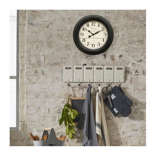 Pendule Murale Moulure Noir D 29 Cm