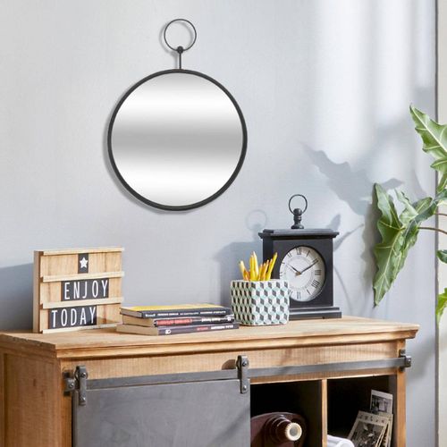 Miroir Mural En Métal Forme Gousset D 30 Cm