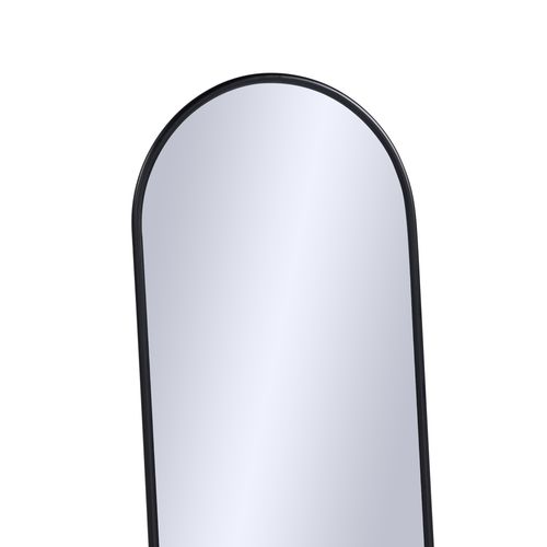 Miroir Sur Pied Noir - Métal H140 Cm