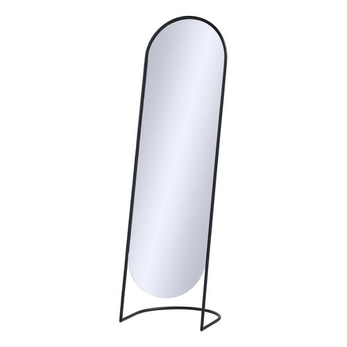 Miroir Sur Pied Noir - Métal H140 Cm