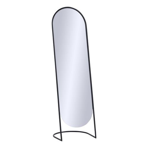 Miroir Sur Pied Noir - Métal H140 Cm