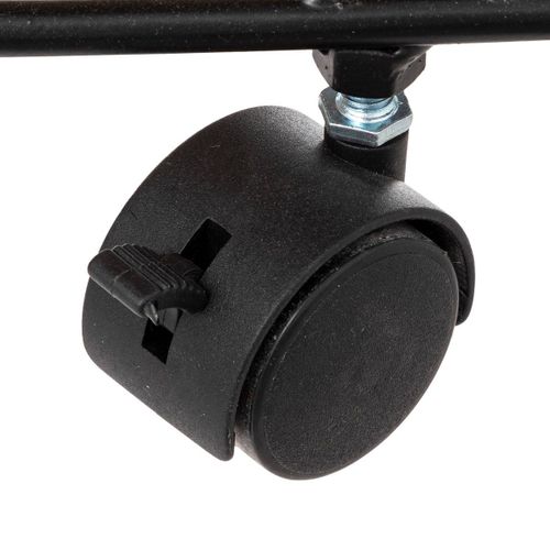 Étagère 2 Cases Sur Roues En Métal Et Bois H 51 Cm