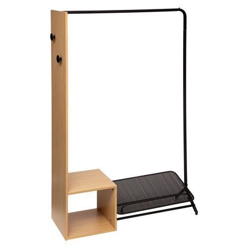 Portant À Vêtement Design Scandinave Silo - L. 102 X H. 165 Cm - Noir