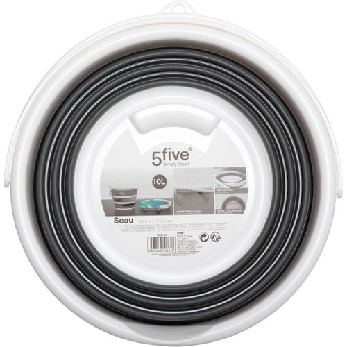 Seau Pliable 10l - Blanc Gris