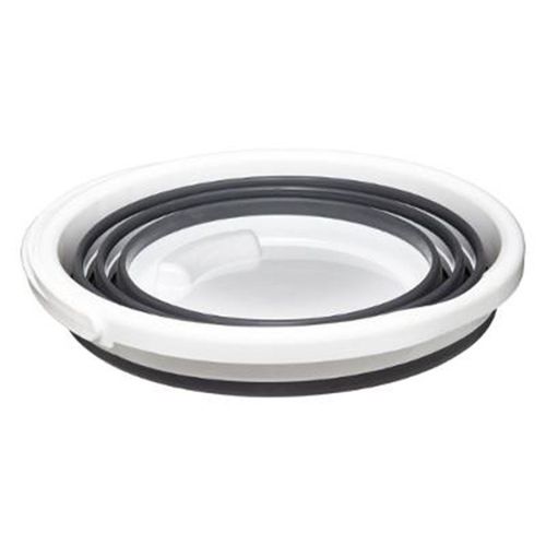 Seau Pliable 10l - Blanc Gris