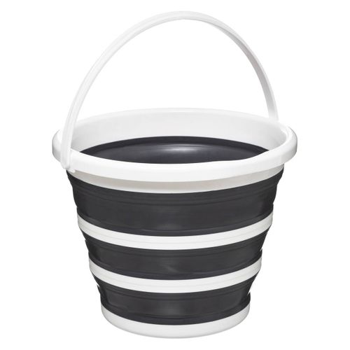 Seau Pliable 10l - Blanc Gris