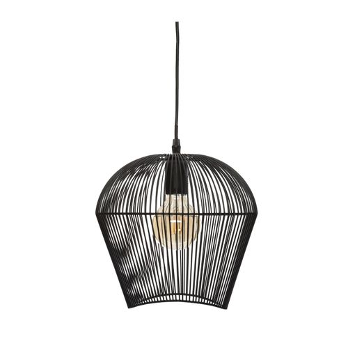 Luminaire Suspension En Métal Filaire Noir D 26 Cm