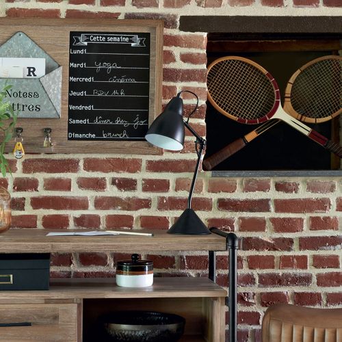 Lampe En Métal Noir Réglable En Hauteur H 62 Cm