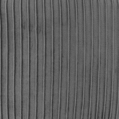 Tabouret En Velours Gris Plissé H 41 Cm