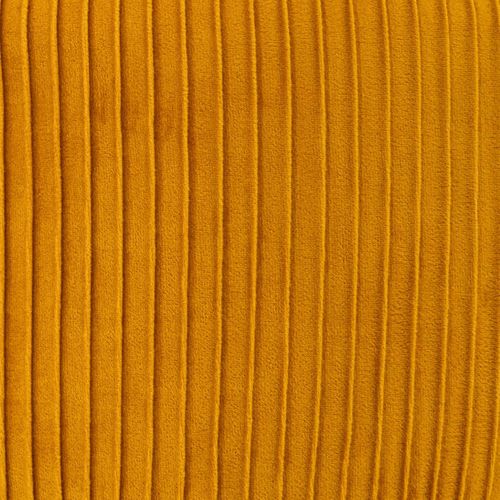 Tabouret En Velours Ocre Plissé H 41 Cm