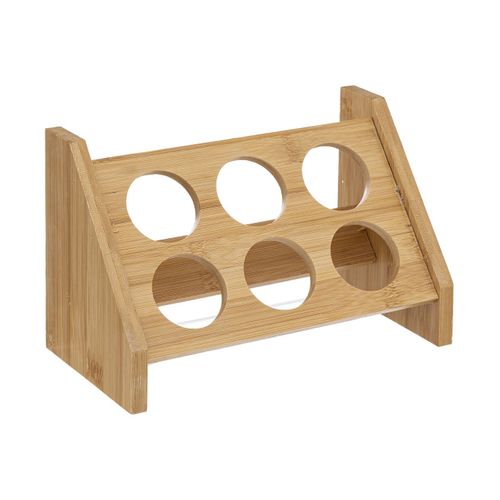 Support à Épices En Bambou Avec 6 Pots En Verre