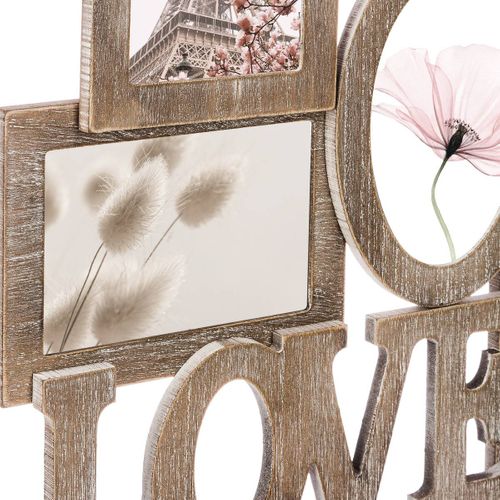 Cadre Pêle-mêle Multivues 6 Photos En Bois 42.5 X 40.5 Cm