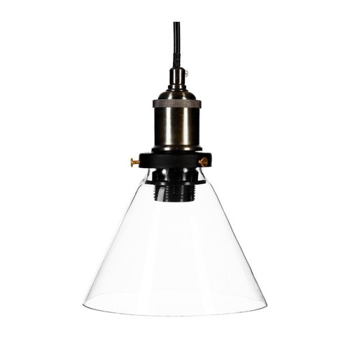 Luminaire Suspension Cône En Verre D 18 Cm