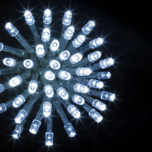 Guirlande Lumineuse Extérieur 10 Mètres 100 LED Blanc Froid 8 Jeux De Lumière
