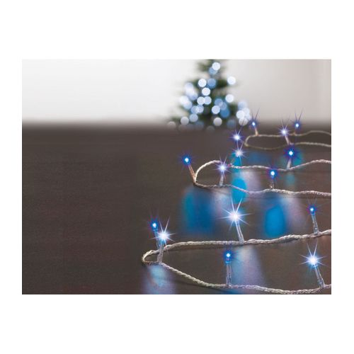 Guirlande Lumineuse Extérieur 30 M 300 LED Blanc Froid Et Bleu 8 Jeux De Lumière