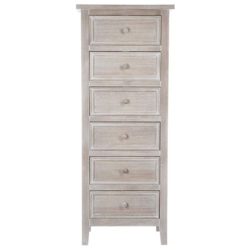 Chiffonnier 6 Tiroirs Charme Bois Atmosphera
