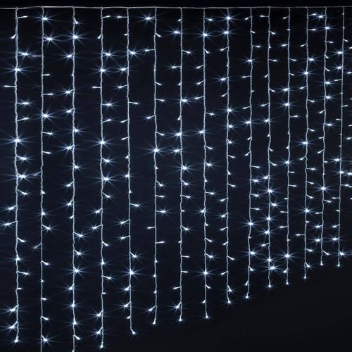 Guirlande Extérieur Rideaux 600 LED - Longueur 2 M - Blanc Froid