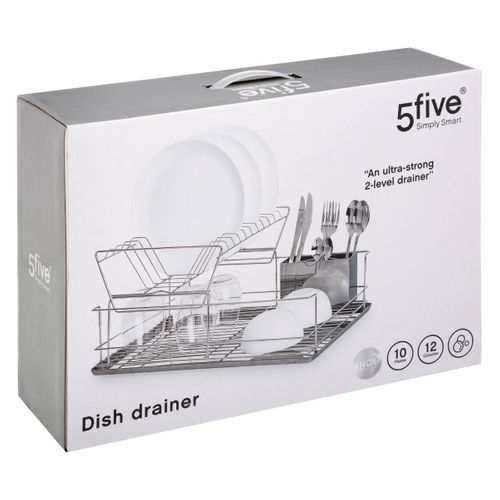 Égouttoir Acier 2 Niveaux Avec Plateau Inox