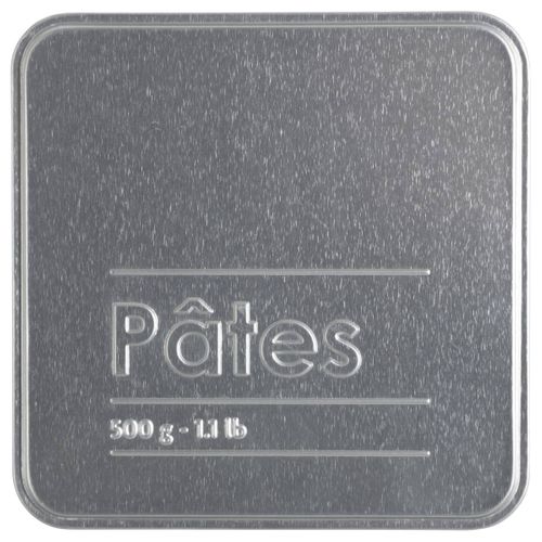 Boîte à Pâtes En Métal Noir Déco Relief Argent