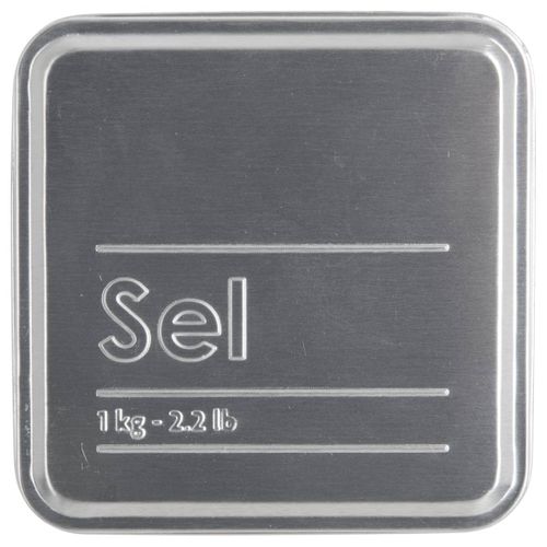 Boîte à Sel En Métal Noir Déco Relief Argent