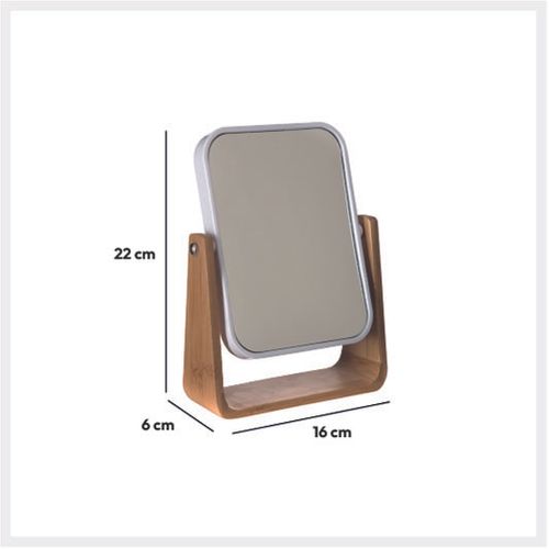 Miroir Pivotant Support En Bambou 1 Face Normale  Et 1 Face Grossissante X3