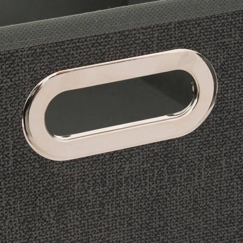 Boîte De Rangement Gris Foncé Chiné 31 X 31 X 15 Cm
