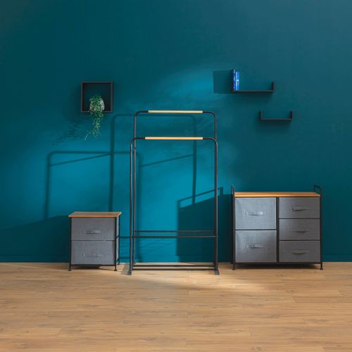 Meuble De Rangement à 5 Tiroirs - Gris Foncé