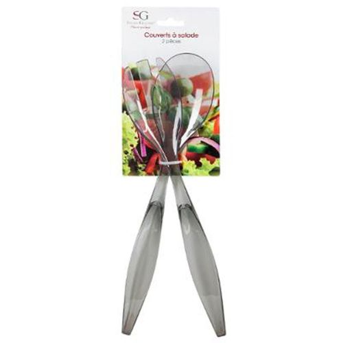 Couverts à Salade Gris Charbon Square