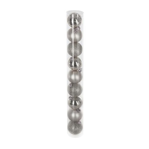 Déco De Sapin Lot De 9 Boules De Noël D 6 Cm - Argent