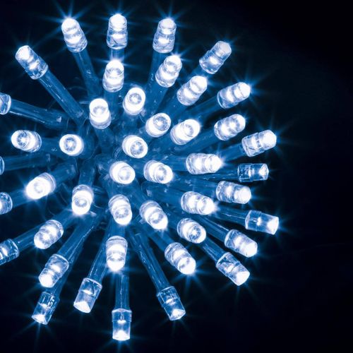 Guirlande Lumineuse Extérieur 10 Mètres 100 LED Bleu Et 8 Jeux De Lumière