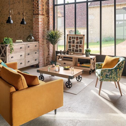 Luminaire Suspension En Métal Noir Et Bois D 23 Cm