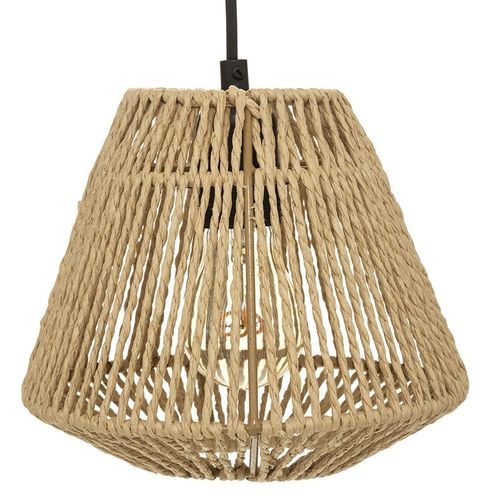 Luminaire  Suspension En Corde 3 Têtes D. 25 X H. 95 Cm
