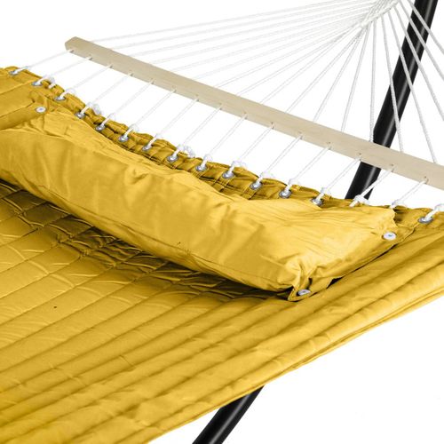 Toile De Hamac Matelassé Akio Jaune Sans Pied Hespéride - Jaune Moutarde