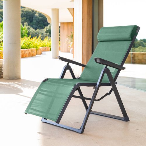 Chaise Longue Decima Vert Olive/graphite - Olive