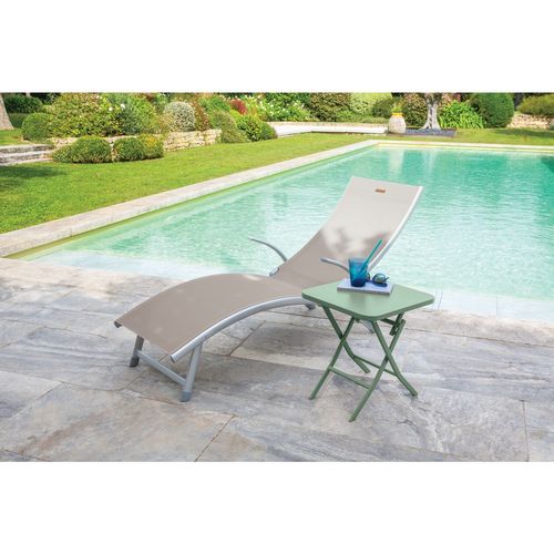 Table D'appoint Pliante 40x40 Greensboro Vert Olive Hespéride