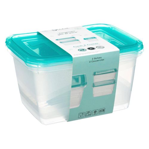 2 Boîtes De Conservation 2l Fresh et Freeze