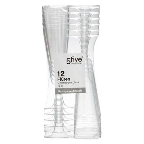 Lot De 12 Flûtes à Champagne Plastique