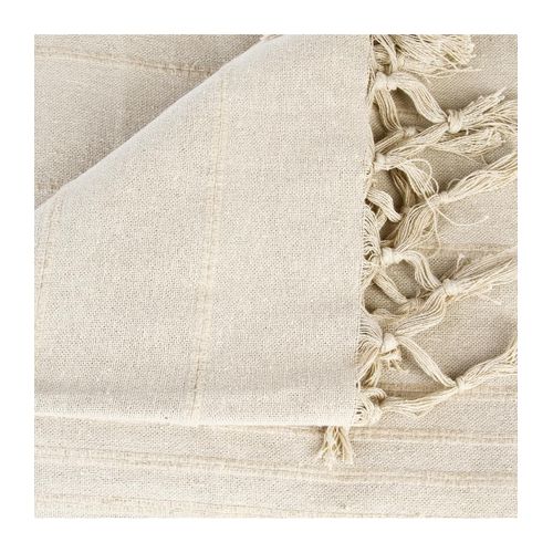 Jeté De Lit En Coton Beige Lin 230 X 250 Cm