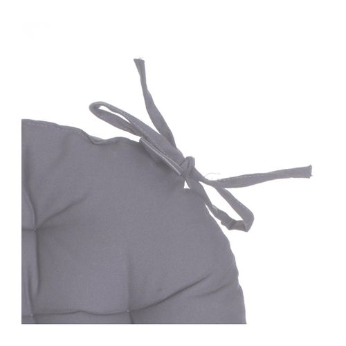 Galette De Chaise Ronde Grise D 38 Cm