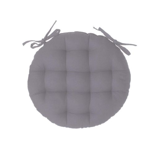 Galette De Chaise Ronde Grise D 38 Cm