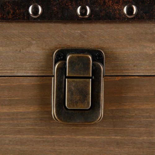 Set De 4 Malles De Rangement En Bois Déco Rétro Industriel